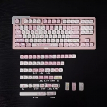 Pink Kitten 104+36 MOA Profile Keycap Set Cherry MX PBT Dye-subbed for Mechanical Gaming Keyboard